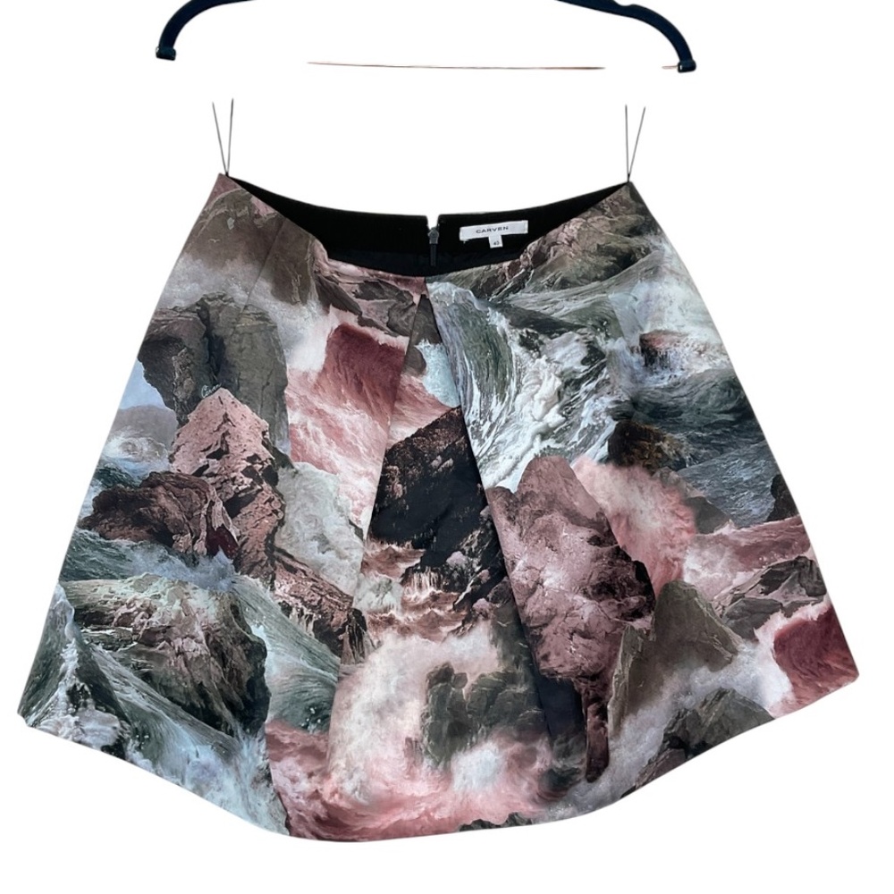 Carven‎ Coastal Wave Printed Skirt